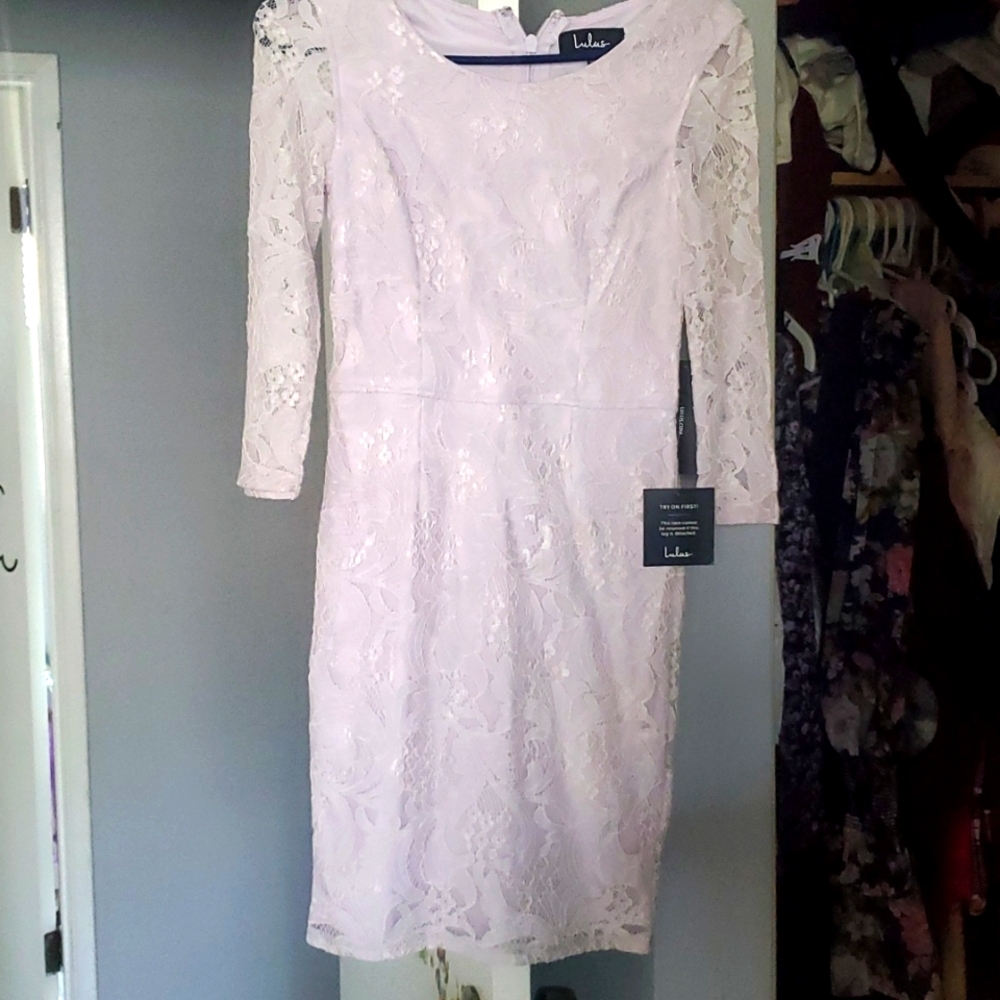 Mini dress lace purple